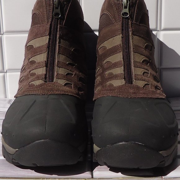 SIZE 12. MERELL insulated waterproof zip up front suede boot. main image 8